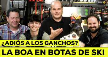 Boa en botas de ski. plantillas y botas de ski