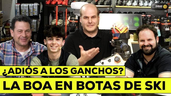 Boa en botas de ski. plantillas y botas de ski